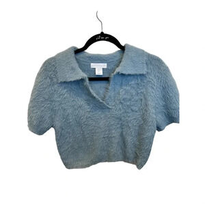 House of Harlow 1960 Women's Blue Cropped Sweater and skirt set Size Large